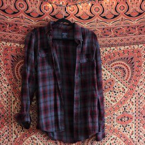 Cozy Dark Red & Grey Flannel